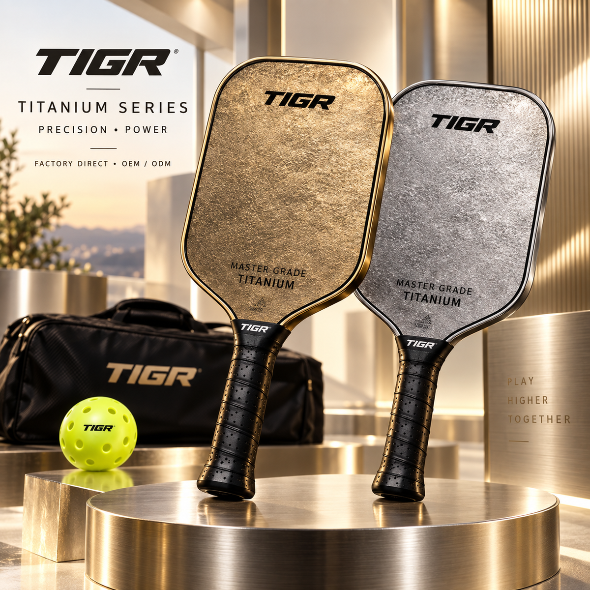 Custom Titanium Pickleball Paddle — Gen 4.5 Thermoformed