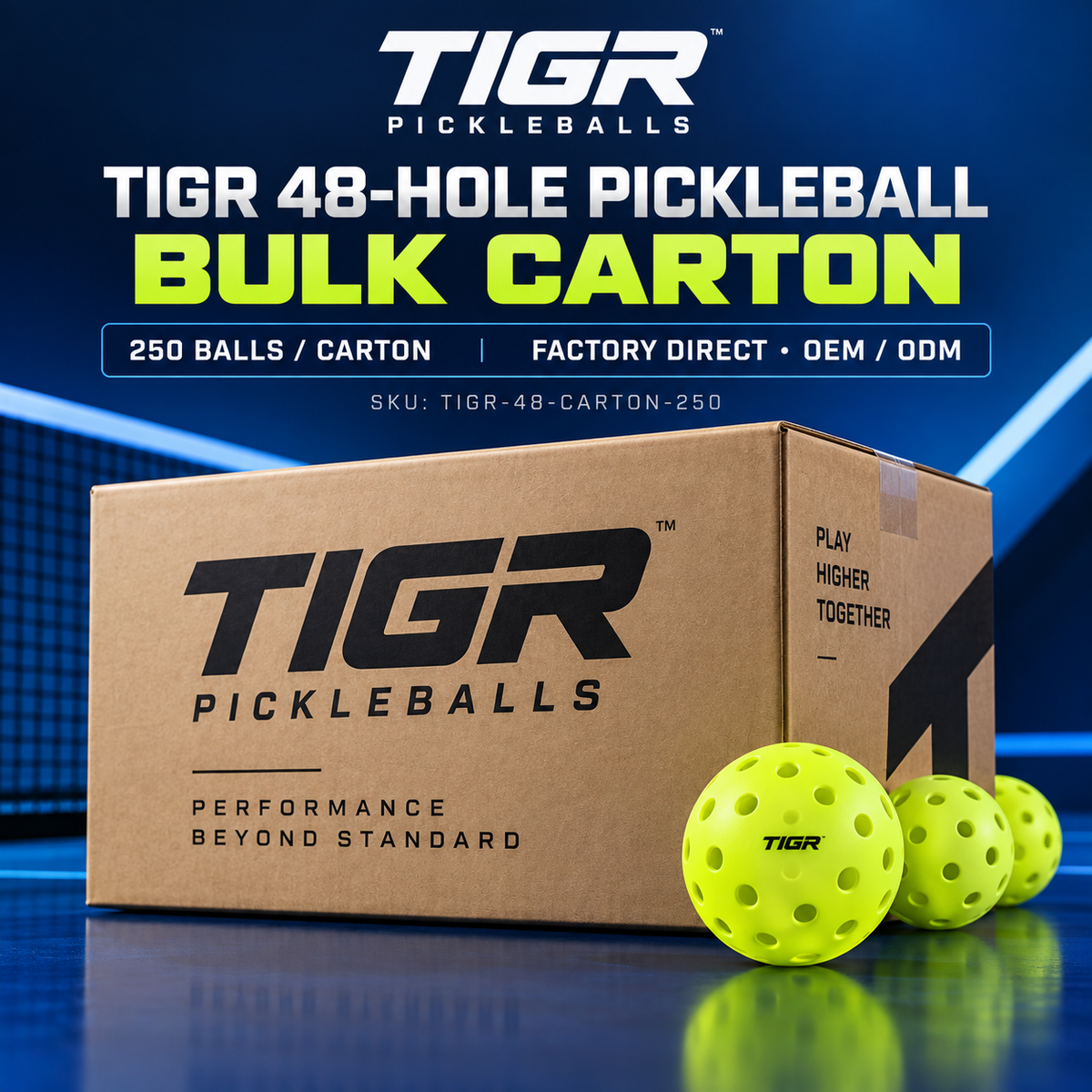 48-Hole Air Pro Pickleball Balls — Premium Factory Direct