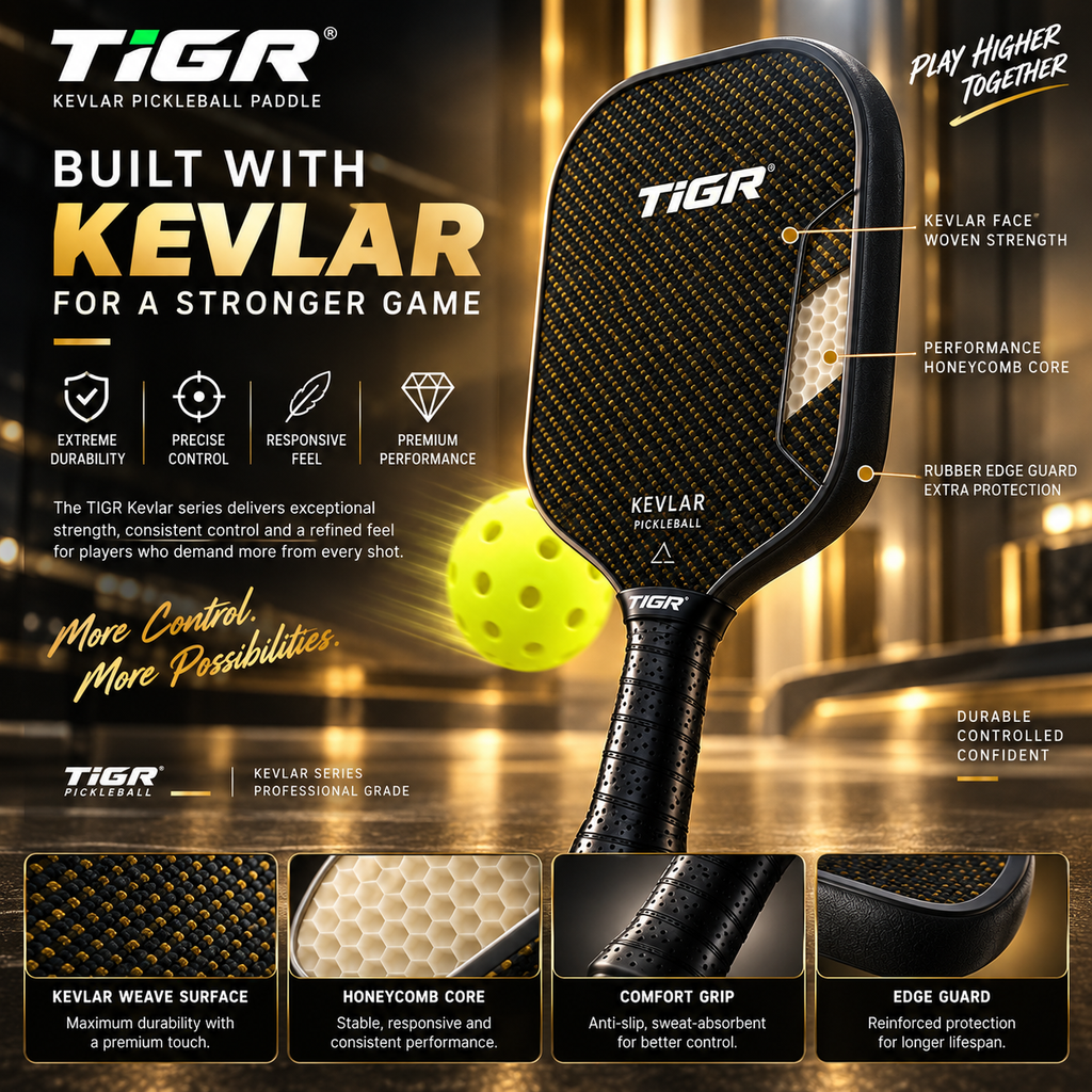 Custom Kevlar Pickleball Paddle — Gen 4.5 Thermoformed